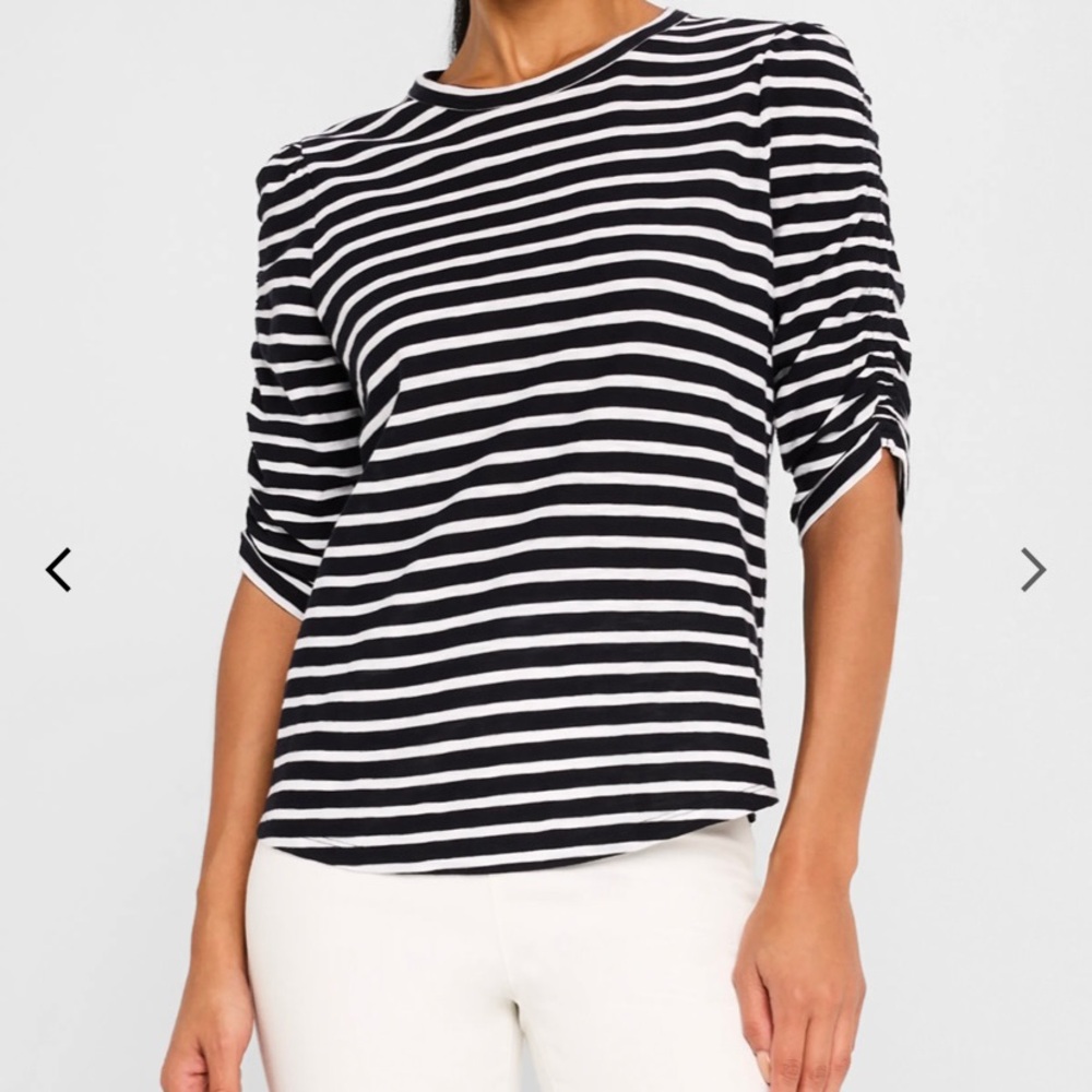 Black and White Striped Top